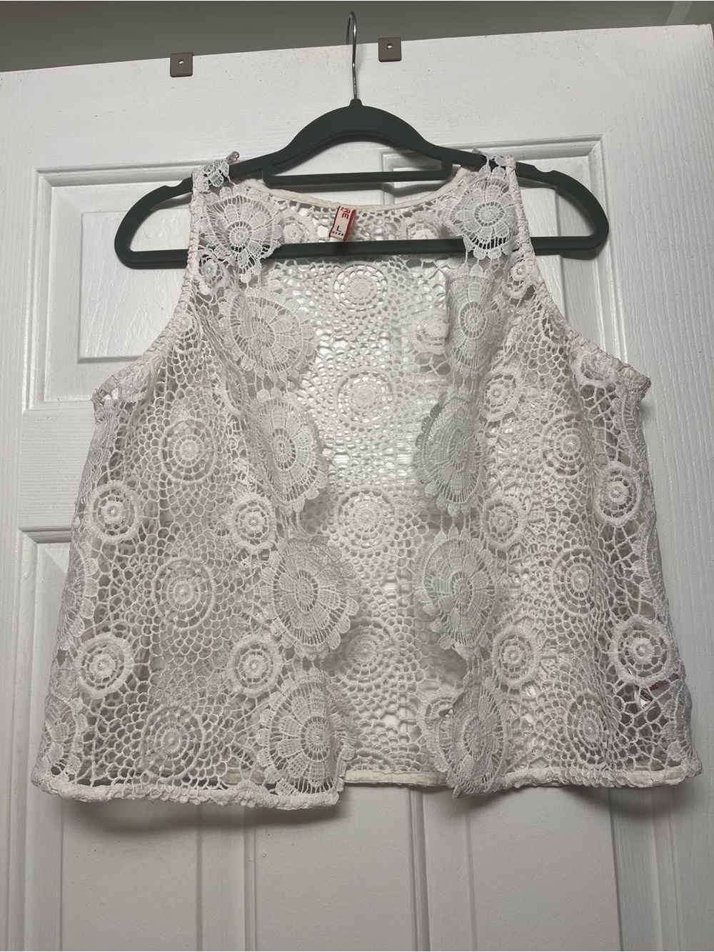Boho Crochet Lace Camisole Top - White